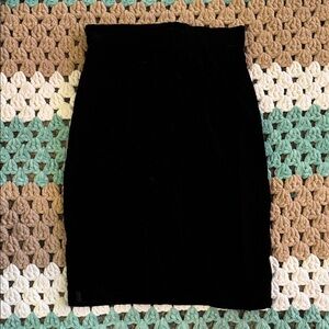 Black Velvet Pencil Skirt Womans sz Medium